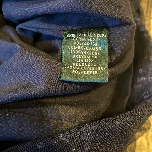 Lauren Ralph Lauren Evening Sequin Cocktail Dress Sleeveless Party Knee Length - Picture 12 of 13